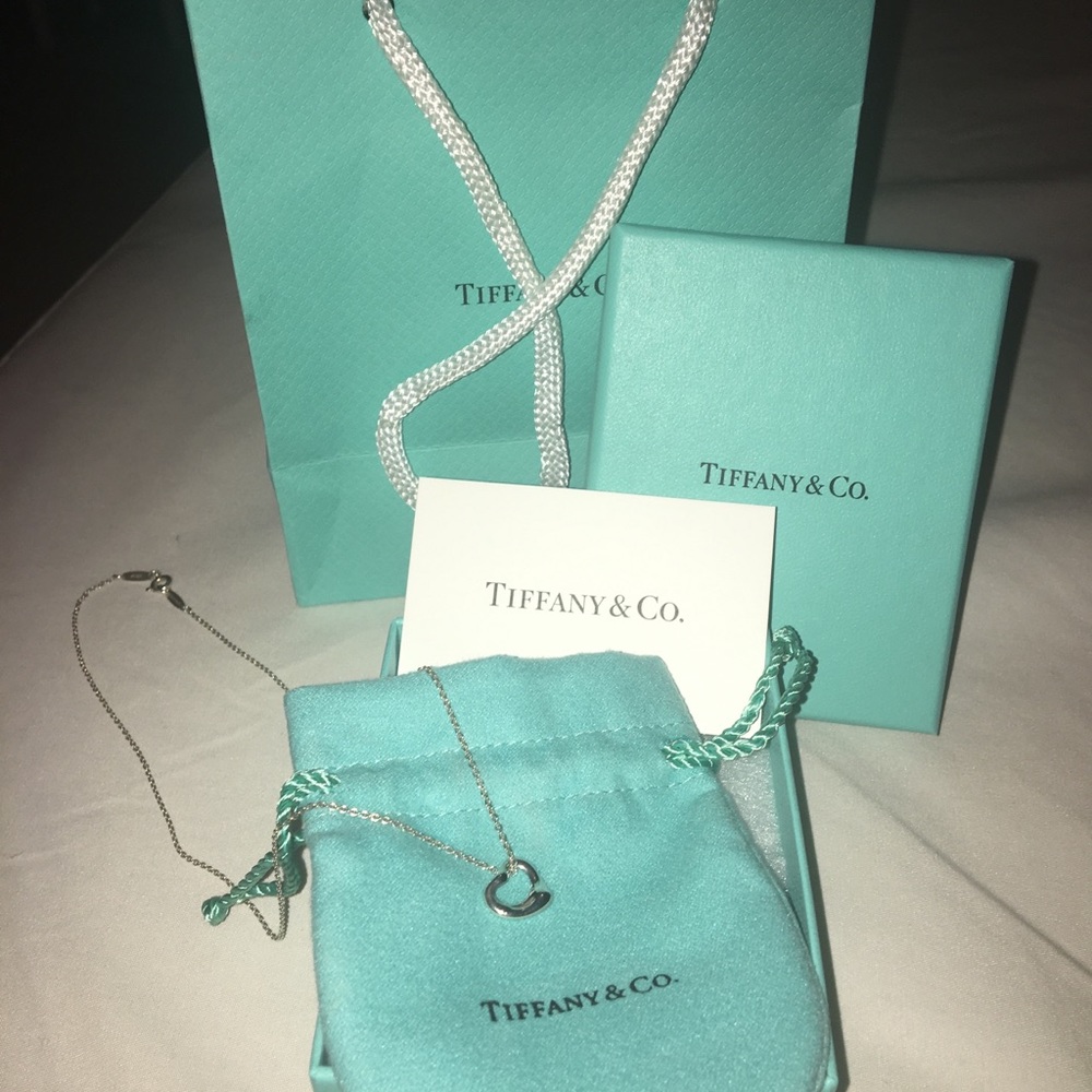 Tiffany and co Elsa peretti open heart necklace